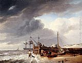 Johannes Hermanus Koekkoek Canvas Paintings - On The Beach
